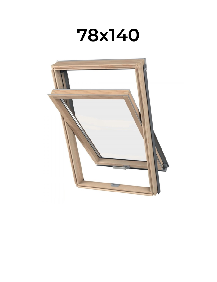 Окно мансардное двухкамерное KAA B1500 DAKEA® 78x140